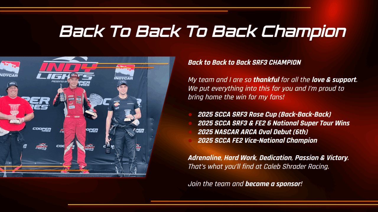 Become A Sponsor - Caleb Shrader Racing